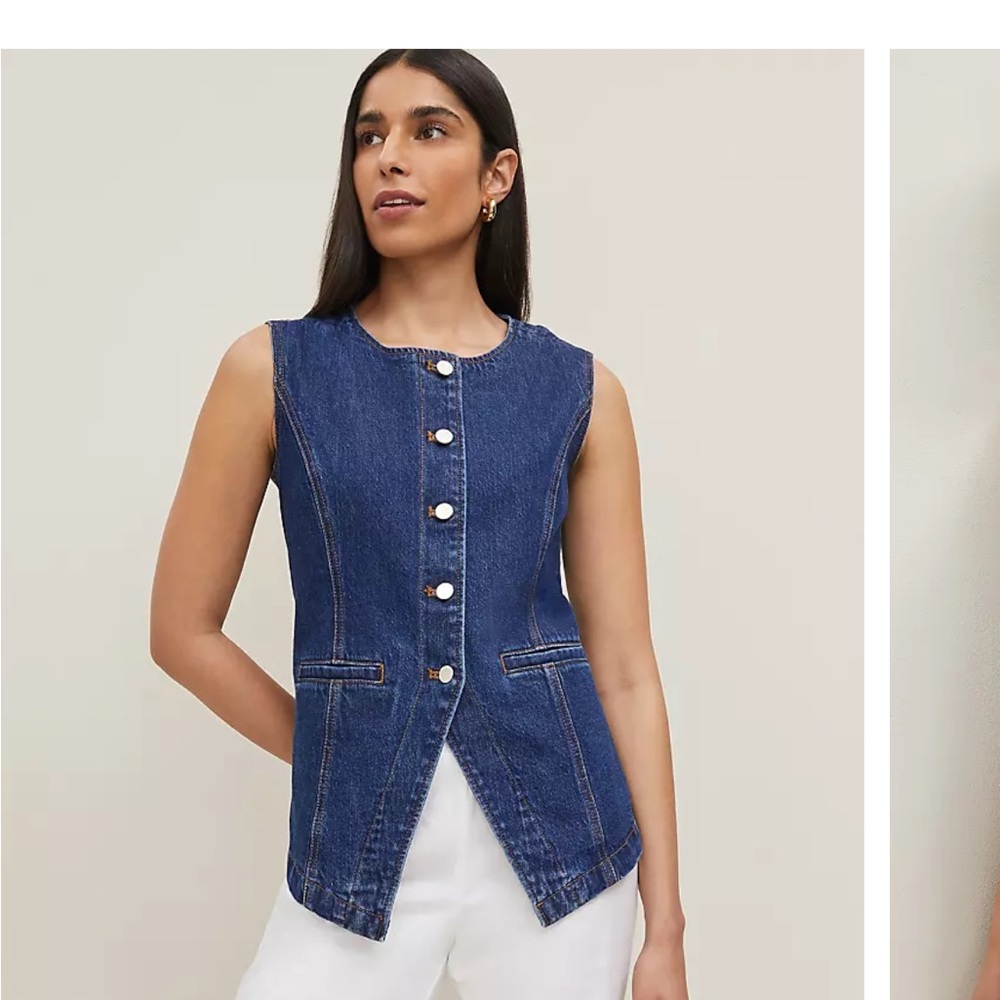 NEW WITH TAGS Ann Taylor Refined Denim Vest